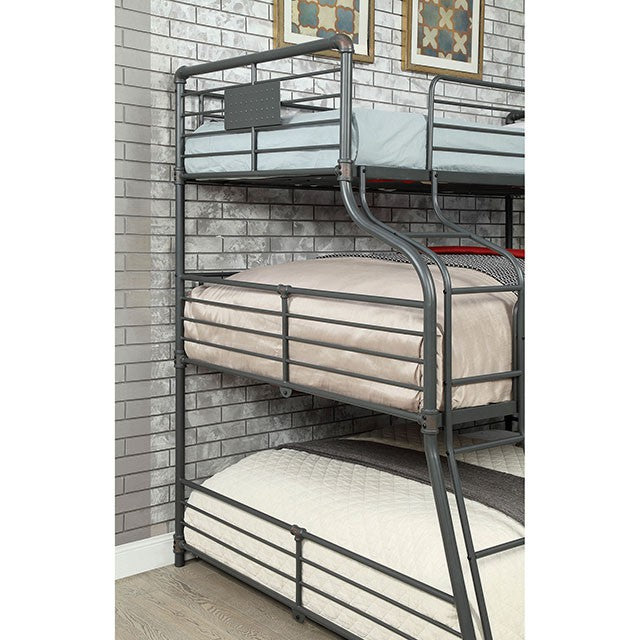 Olga III Sand Black Twin/Full/Queen Bunk Bed