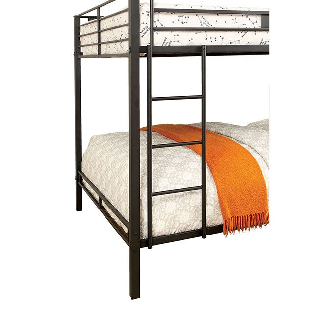 CLAREN Black Queen/Queen Bunk Bed