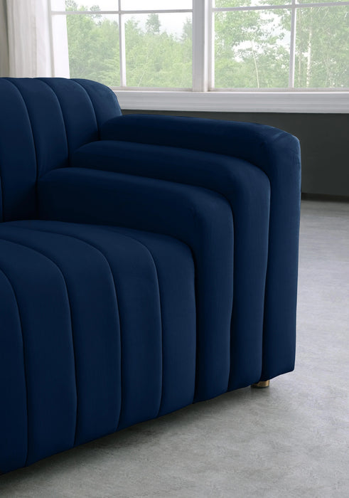 Naya Navy Velvet Loveseat