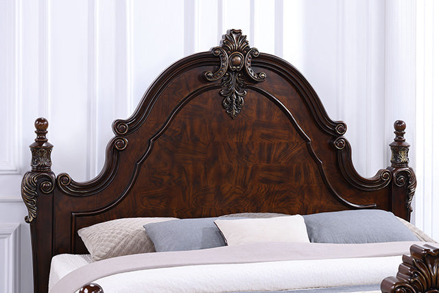 Francione E.King & Queen Bed White & Chrome