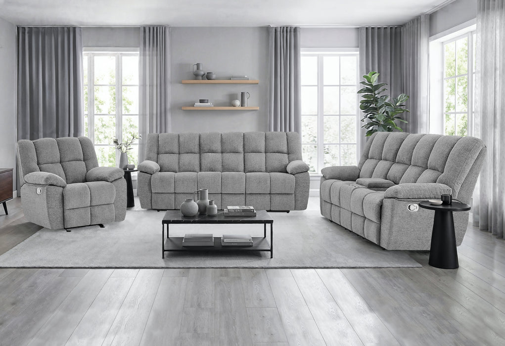 U6000 SMOKE RECLINING SOFA/CONSOLE RECLINING LOVESEAT/GLIDER RECLINER