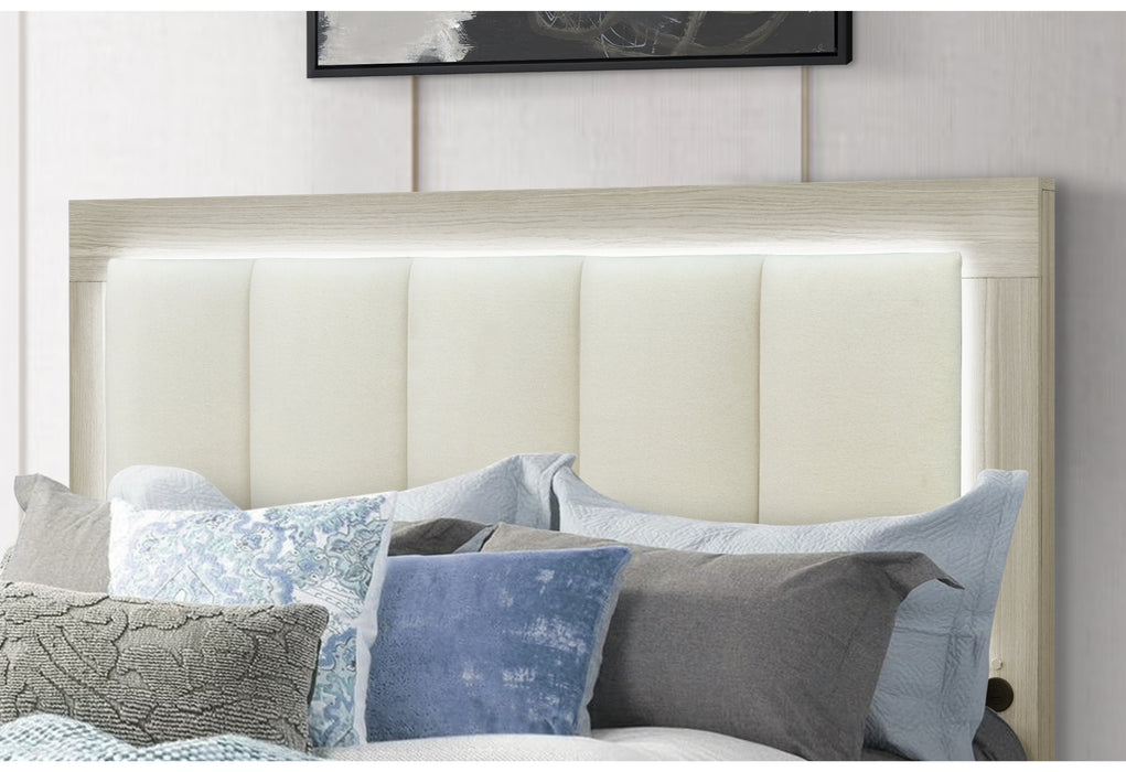 EMMA NATURAL/WHITE KING BED GROUP