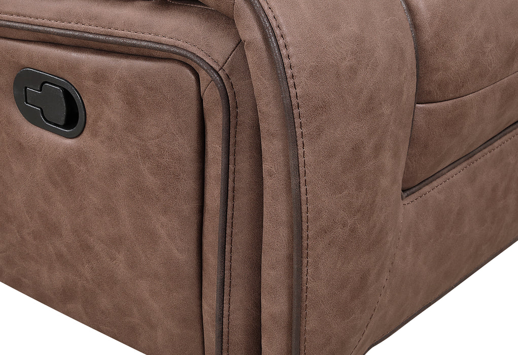 U2250 BROWN CONSOLE RECLINING LOVESEAT