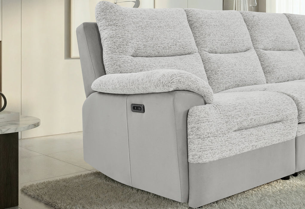 U3822 GREY/ICE SECTIONAL WITH PULLOUT BED AND USB