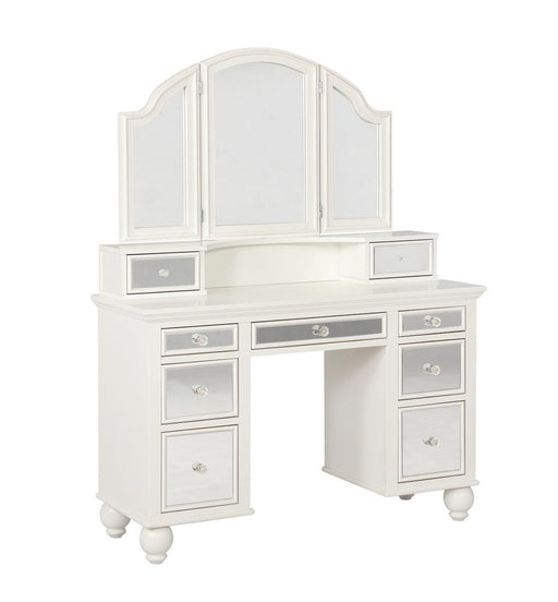 Transitional Beige and White Vanity Set image