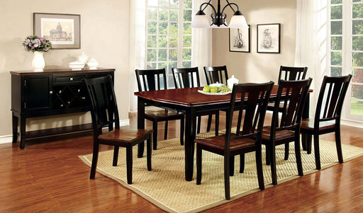 DOVER Black/Cherry Dining Table w/ 18" Leaf image