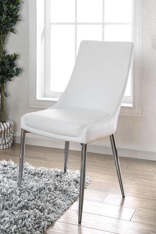 Izzy Silver/White Side Chair, White (2/CTN) image