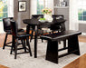 HURLEY Black 5 Pc. Counter Ht. Table Set + Bench image