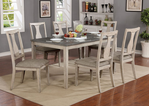 Ann Antique White/Gray 7 Pc. Dining Table Set image