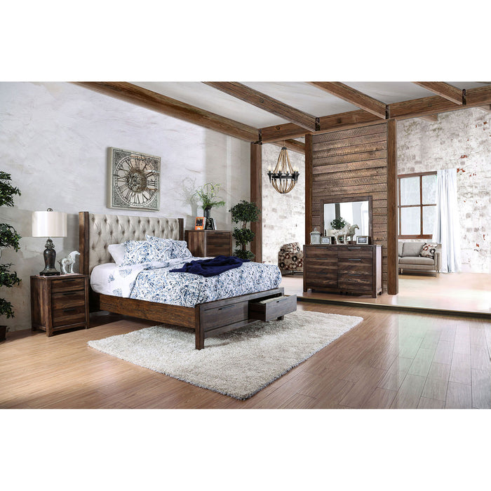 Hutchinson Rustic Natural Tone/Beige 5 Pc. Queen Bedroom Set w/ Chest image