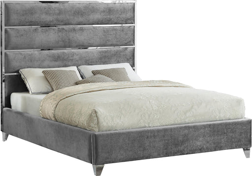 Zuma Grey Velvet Full Bed image
