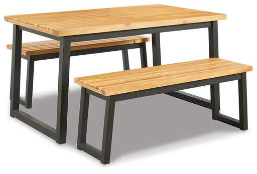 Town Wood Outdoor Dining Table Set (Set of 3) image