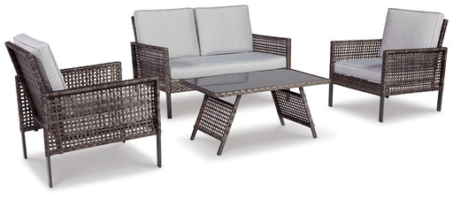 Lainey Outdoor Love/Chairs/Table Set (Set of 4) image