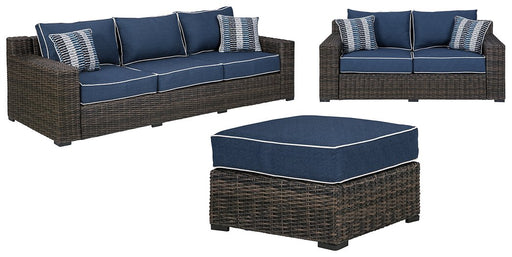 Grasson Lane Outdoor Sofa and Loveseat with Ottoman image